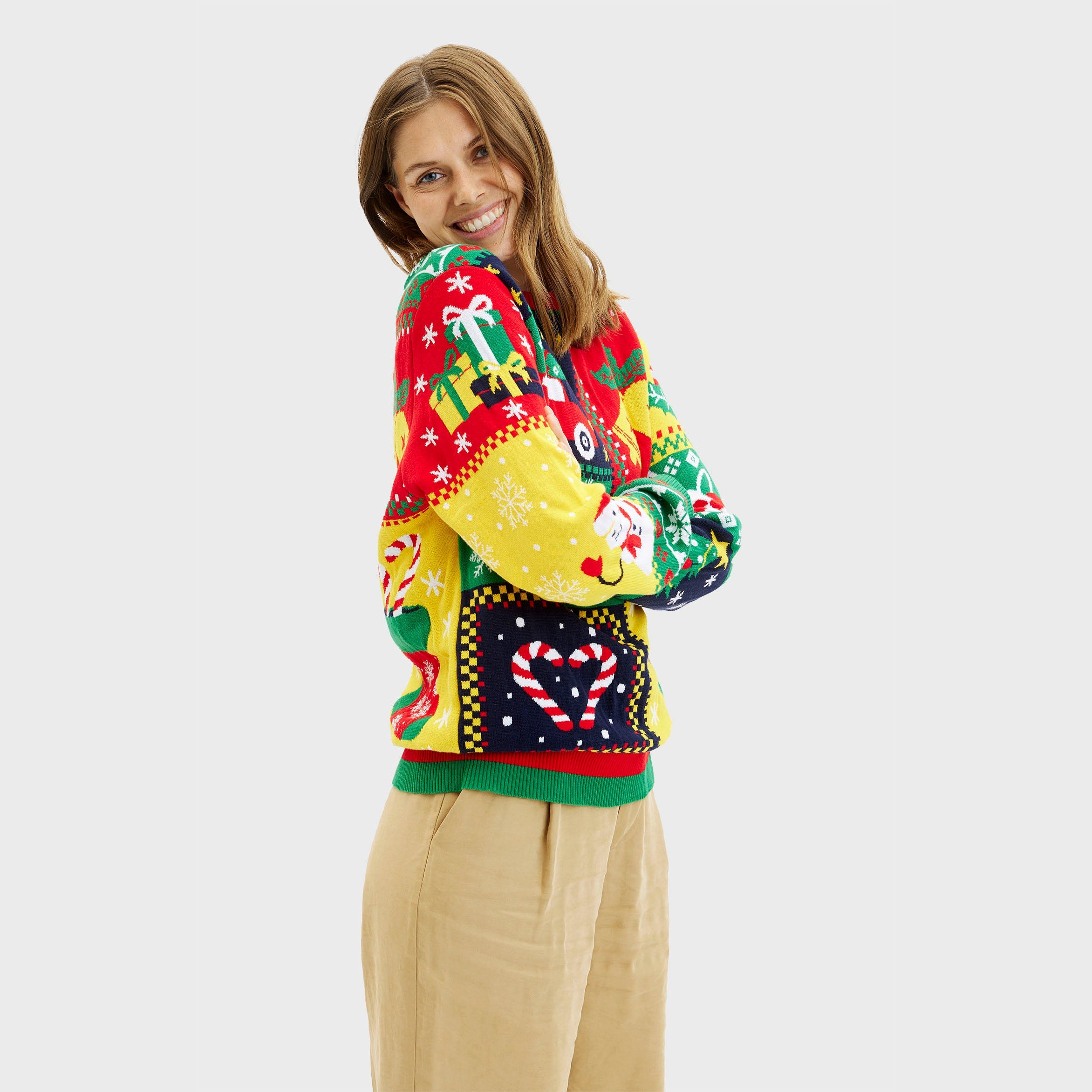 The Patchwork Weihnachtspullover - Herren.